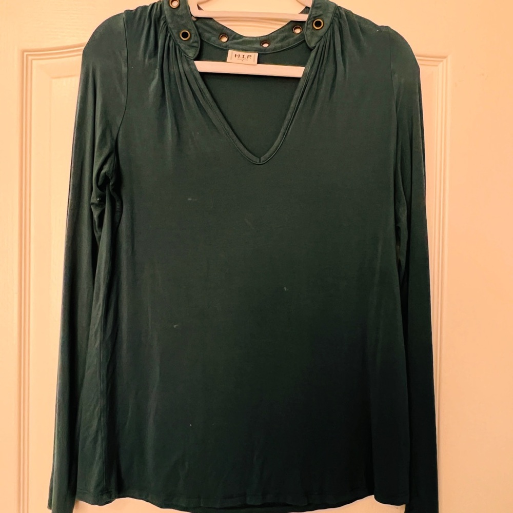 H.I.P. Green Long Sleeve Top